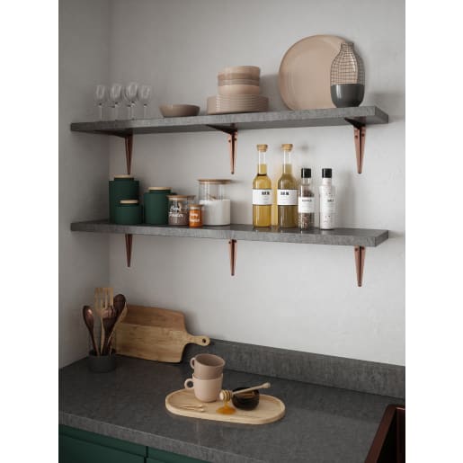 Rothley London Pattern Shelf Bracket 150 x 125mm Antique Copper