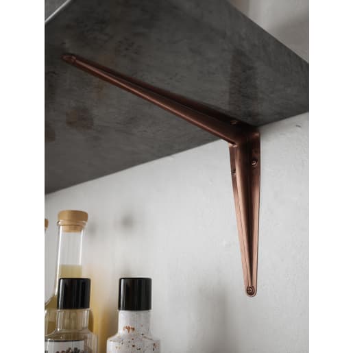 Rothley London Pattern Shelf Bracket 150 x 125mm Antique Copper