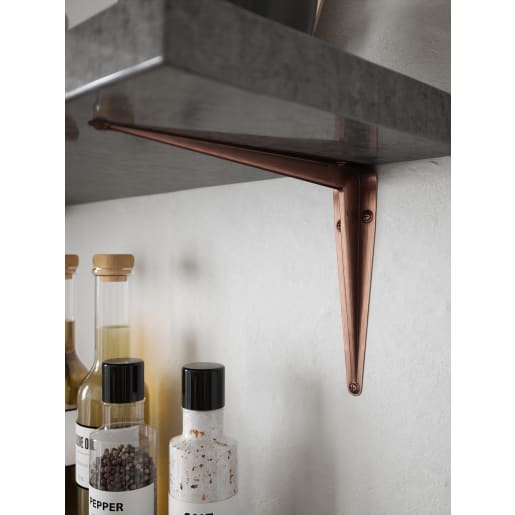 Rothley London Pattern Shelf Bracket 300 x 250mm Antique Copper