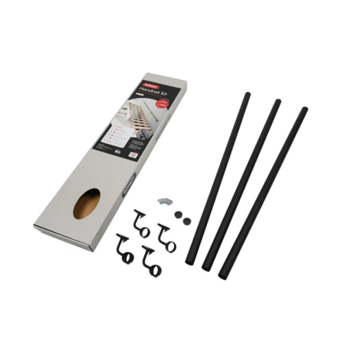 Rothley Matt Black Antibacterial Handrail Kit 3 x 1.2m