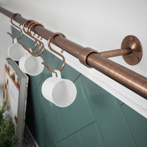 Rothley Utensil Rail 19 x 1000mm Antique Copper
