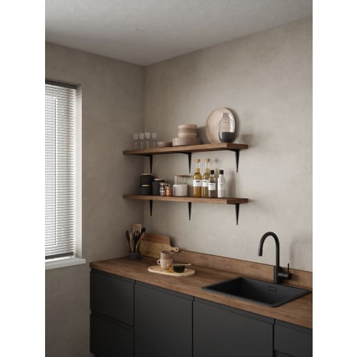 Rothley London Pattern Shelf Bracket 250 x 200mm Matt Black