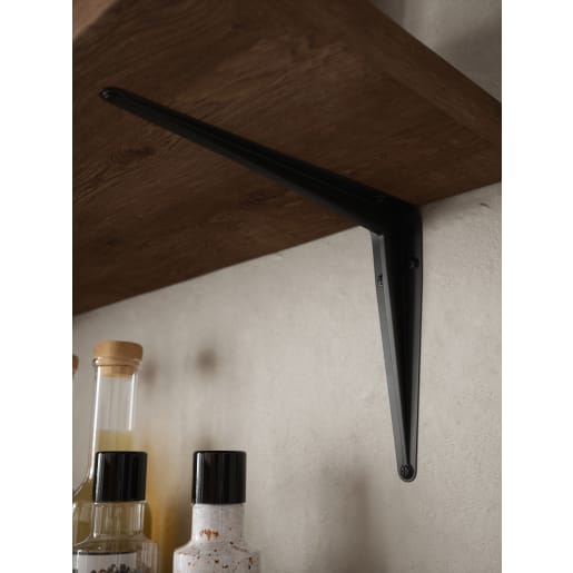 Rothley London Pattern Shelf Bracket 300 x 250mm Matt Black
