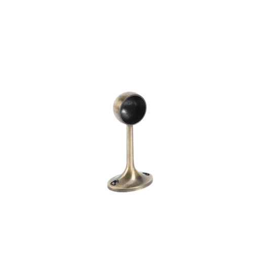 Rothley Baroque Wardrobe Hanging Rail End Socket 25mm Antique Brass