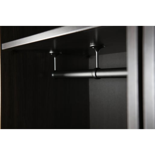 Rothley Baroque 25mm Centre Wardrobe Hanging Rail Bracket Matt Black