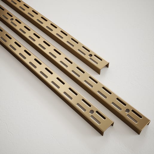 Rothley Baroque Twin Slot Wall Upright 1000mm Long Antique Brass