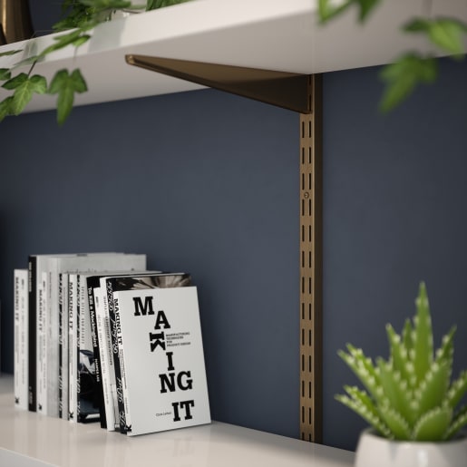 Rothley Baroque Twin Slot Wall Upright 1980mm Long Antique Brass