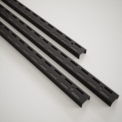 Rothley Baroque Twin Slot Wall Upright 710mm Long Matt Black