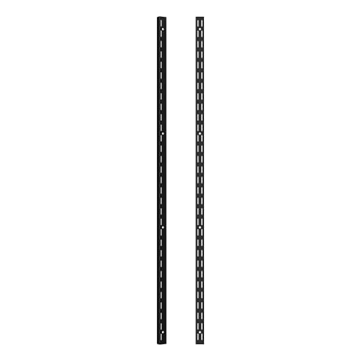 Rothley Twin Black Steel Slot Upright Shelving 1219 x 25 x 2mm