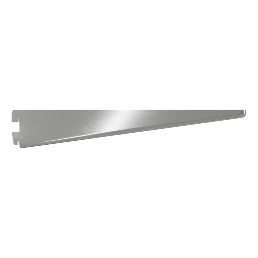 Rothley Silver Steel Twinslot L shaped Shelving Bracket 267mm