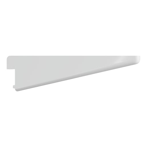 Rothley Twinslot Shelf Bracket Antibacterial 120mm White