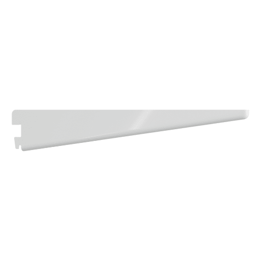 Rothley White Steel Twinslot Shelving Bracket 220 x 13 x 2mm