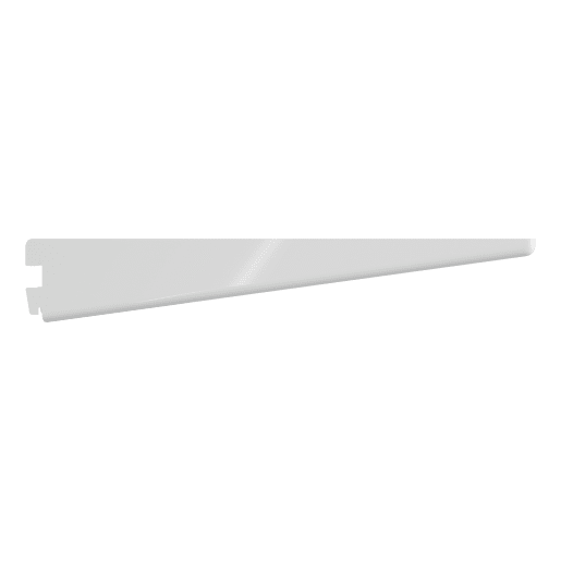 Rothley White Steel Twinslot L shaped Shelving Bracket 267mm