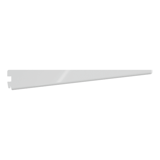 Rothley White Steel Twinslot L shaped Shelving Bracket 368mm