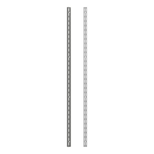 Rothley Silver Steel Twin Slot Upright Shelving 1600 x 26 x 2mm