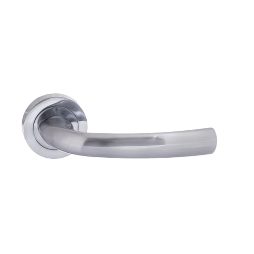 Status Nevada Lever on Round Rose Satin Chrome
