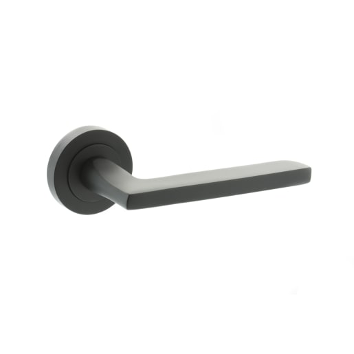 Status Alaska Lever on Round Rose Matt Black