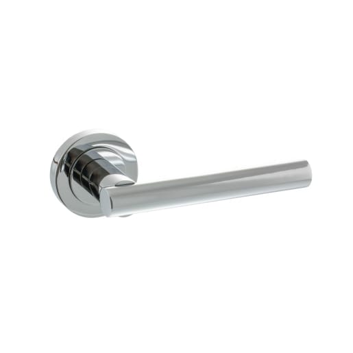 Status Nebraska Lever on Round Rose Polished Chrome