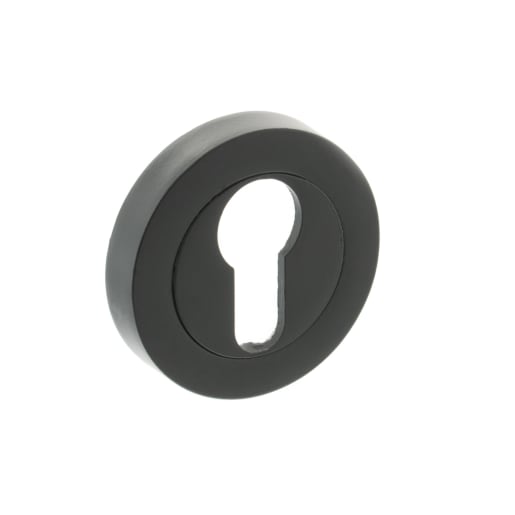 Status Euro Escutcheon on Round Rose Matt Black