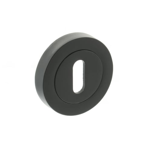 Status Key Escutcheon on Round Rose Matt Black