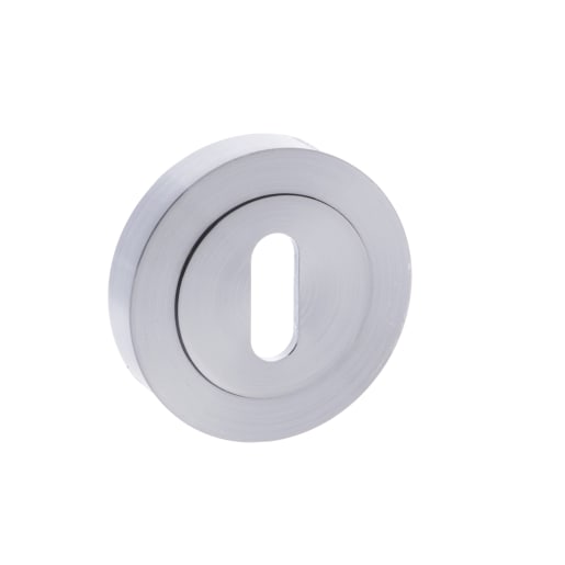 Status Key Escutcheon on Round Rose Satin Chrome