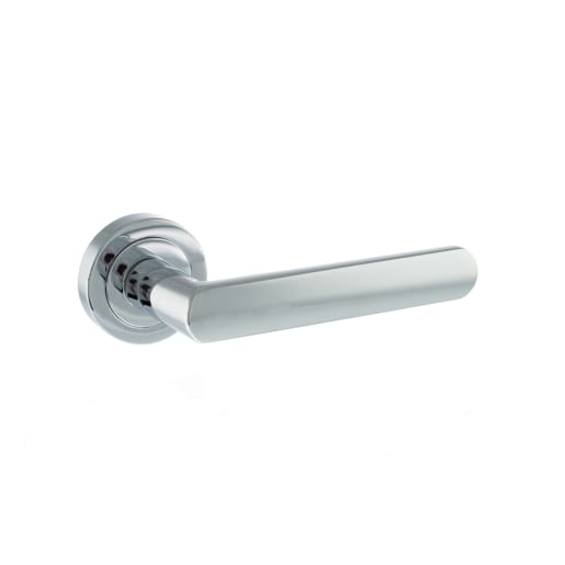 Status Michigan Lever on Round Rose Polished Chrome