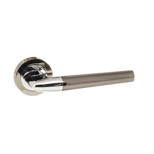 Status Tennessee Lever on Round Rose Black Nickel/Polished Chrome