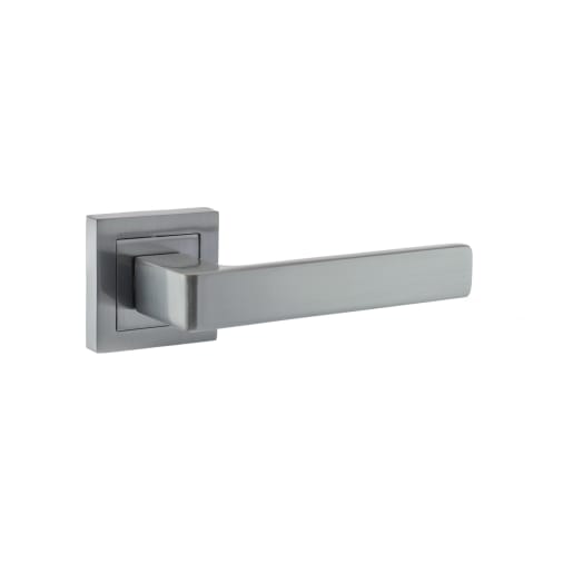 Status Montana Designer Lever on S4 Square Rose Satin Chrome