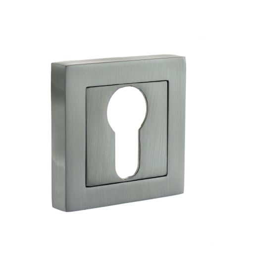 Status Euro Escutcheon on S4 Square Rose Satin Chrome