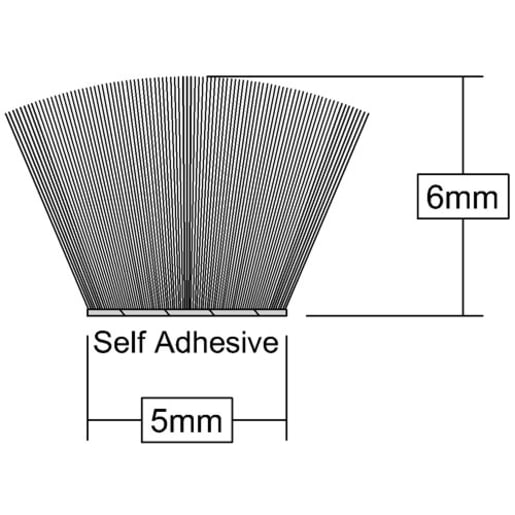 Stormguard Self Adhesive Brush Pile Black 5m