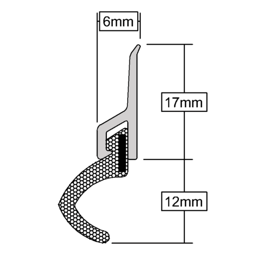 Stormguard XP Around Door Seal Set Gold Finish Aluminium 2100mm