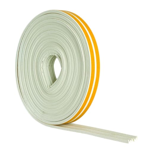 Stormguard EPDM 'E' Profile Draught Excluder Strip White 10m