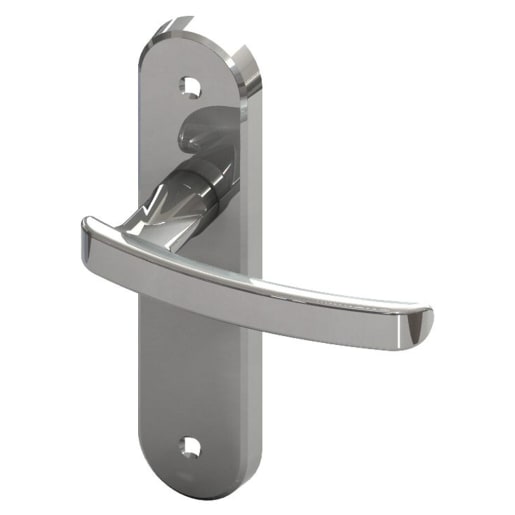 Serozzetta Arc Lever Latch on Backplate Polished Chrome