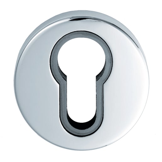 Serozzetta Escutcheon Euro Keyhole Profile 51mm Polished Chrome