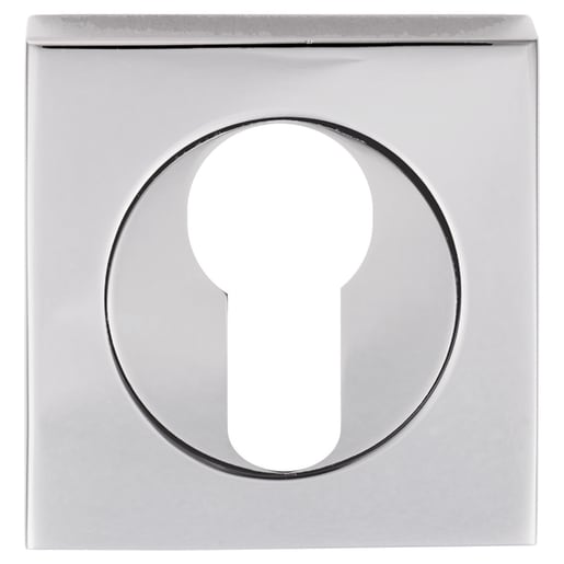 Serozzetta Euro Profile Cube Escutcheon Polished Chrome