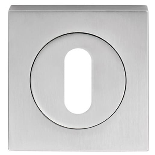 Serozzetta Square Keyhole Escutcheon 51 x 8mm Satin Chrome