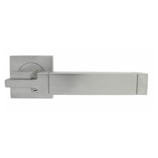 Serozzetta Cube Door Lever Square Rose Satin Chrome
