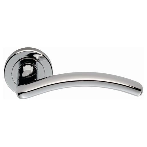 Serozzetta Design Lever on Round Rose Polished Chrome