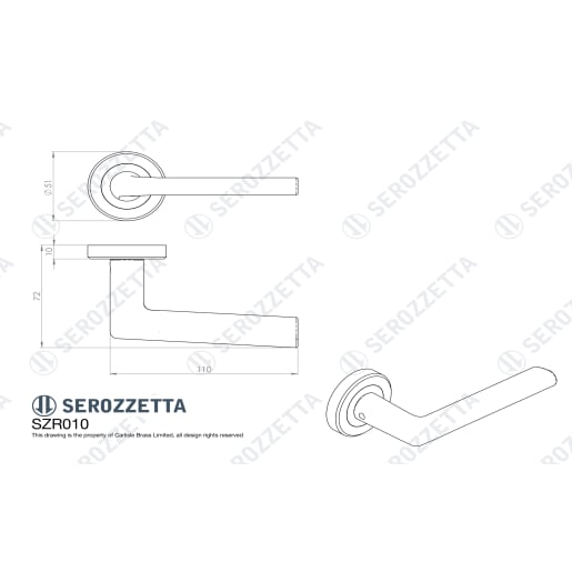 Serozzetta Dieci Lever on Rose Polished Nickel