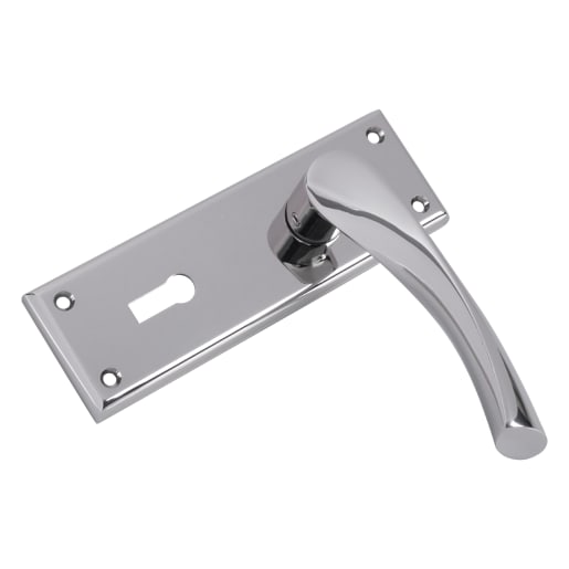 Serozzetta Venti Lever on Lock Backplate Polished Nickel
