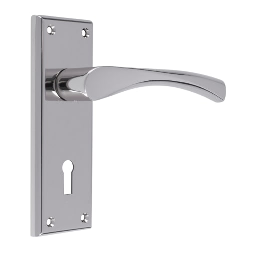 Serozzetta Venti Lever on Lock Backplate Polished Nickel