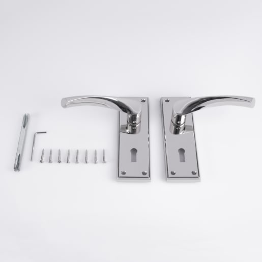 Serozzetta Venti Lever on Lock Backplate Polished Nickel
