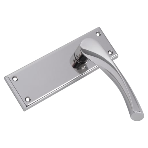Serozzetta Venti Lever on Latch Backplate Polished Nickel