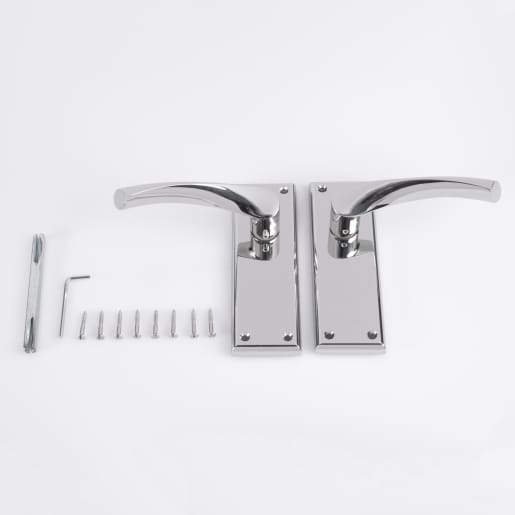 Serozzetta Venti Lever on Latch Backplate Polished Nickel