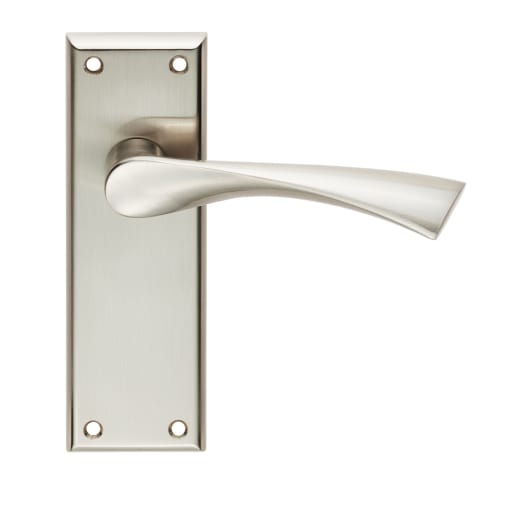 Serozzetta Venti Lever on Latch Backplate Satin Nickel
