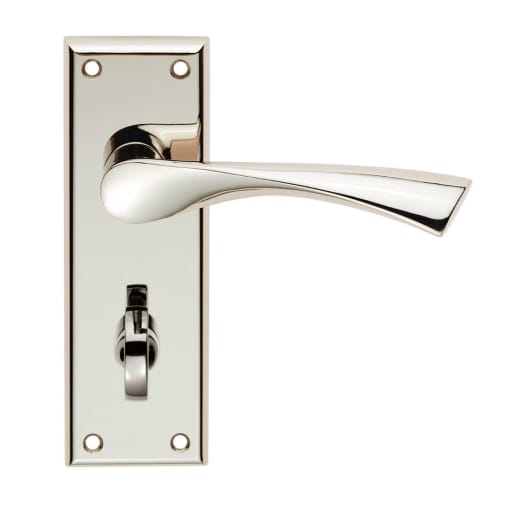 Serozzetta Venti Lever on Bathroom Backplate Polished Nickel