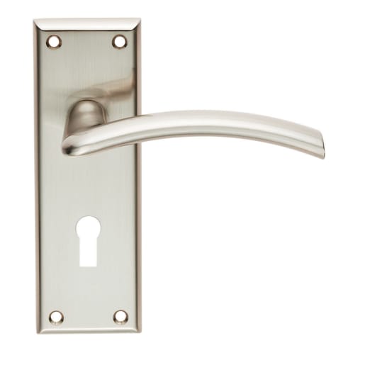 Serozzetta Trenta Lever on Lock Backplate Satin Nickel