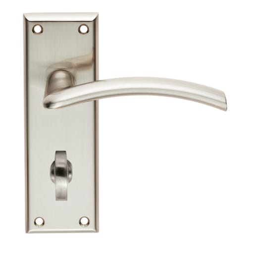 Serozzetta Trenta Lever on Bathroom Backplate Satin Nickel