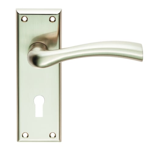 Serozzetta Cinquanta Lever on Lock Backplate Satin Nickel