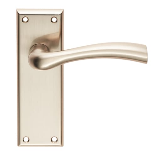 Serozzetta Cinquanta Lever on Latch Backplate Satin Nickel